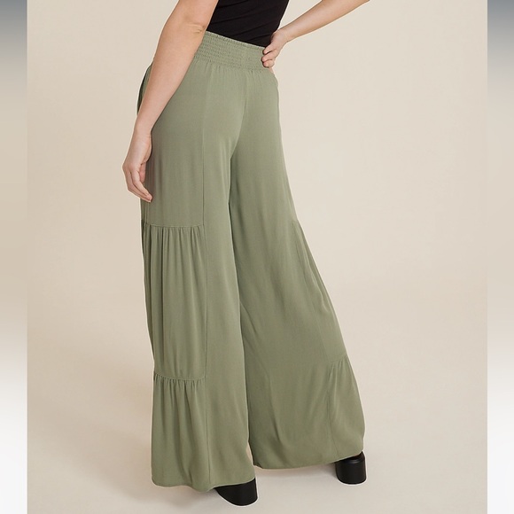 High Rise Tiered Wide Leg Pant - Picture 2 of 5